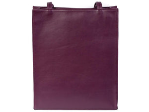 Tote Springbok Handbag in Deep Purple with a stripe feature by Sherene Melinda back