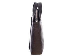 Tote Springbok Handbag in Black by Sherene Melinda Side