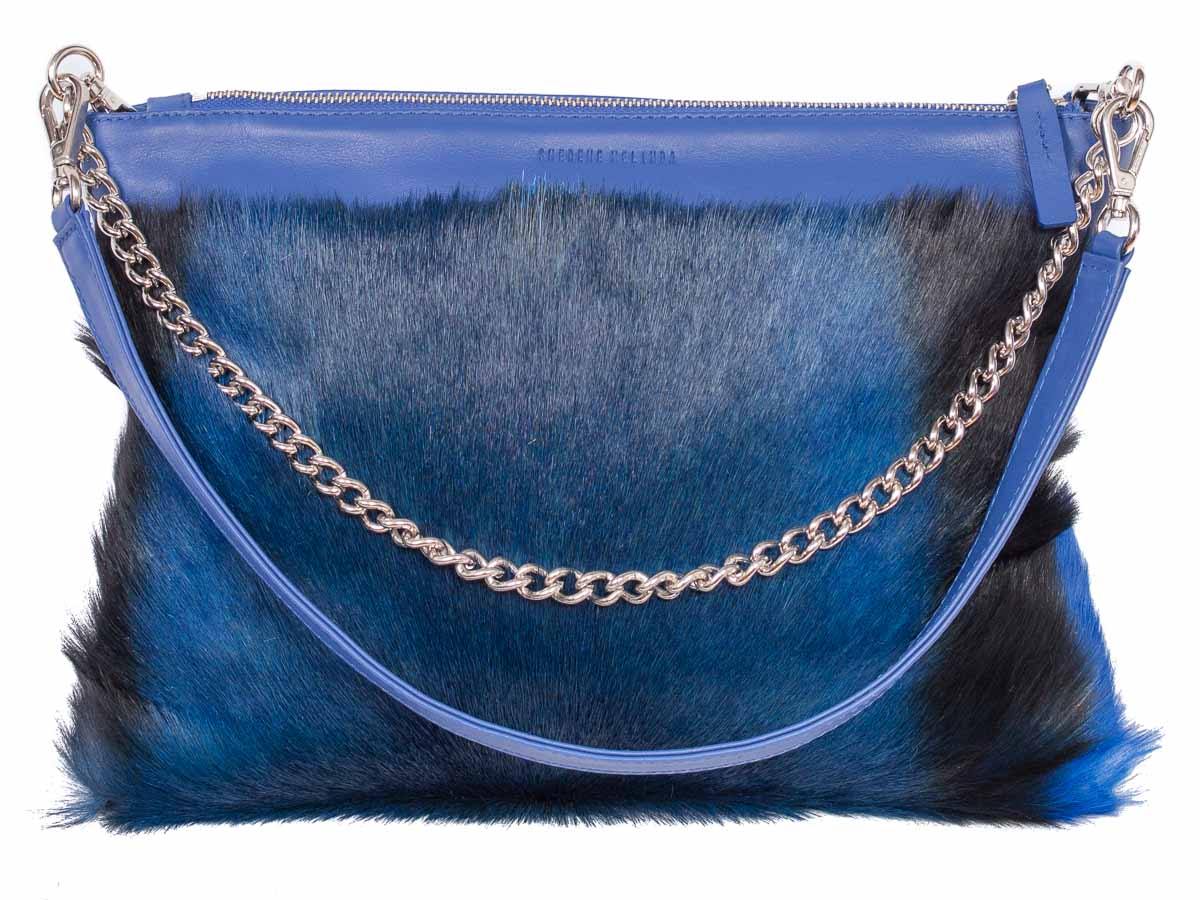 Multiway Springbok Handbag in Royal Blue with a Stripe by Sherene Melinda Front Strap