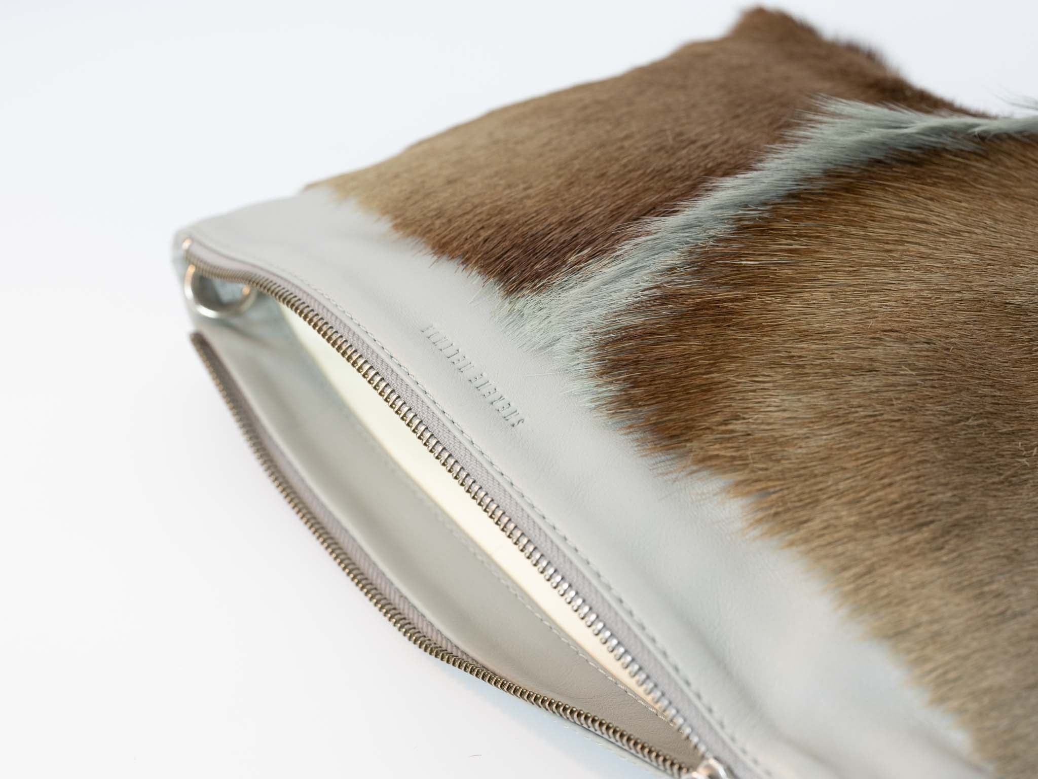 Multiway Springbok Handbag in Earth with a Fan - SHERENE MELINDA
