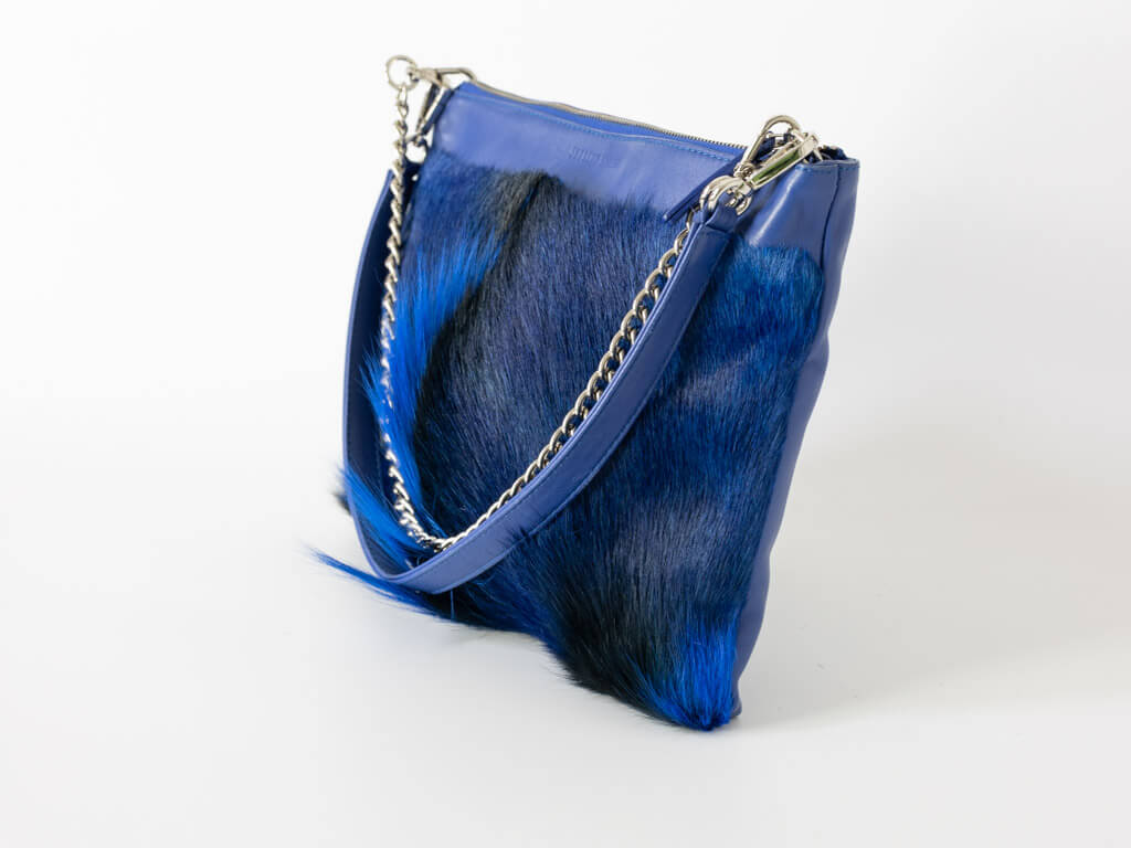 Multiway Springbok Handbag in Royal Blue with a Fan
