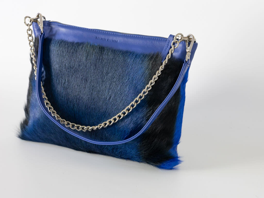 Multiway Springbok Handbag in Royal Blue with a Stripe SHERENE