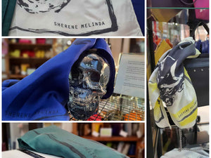 Bespoke Silk Skull Scarf by Sherene Melinda