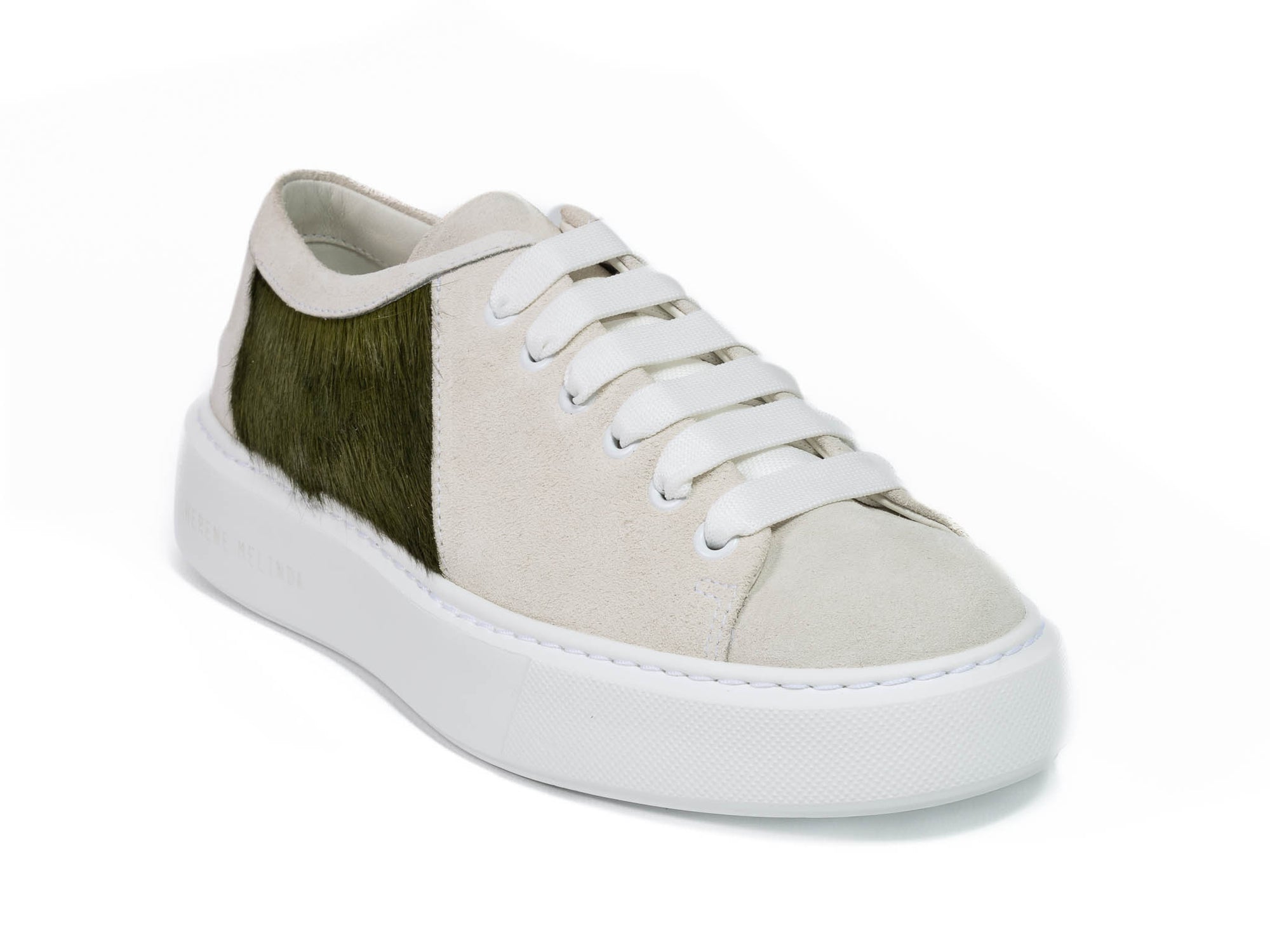 sherene melinda military green sneaker 001 right side front shoe