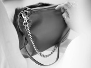 Multiway Springbok Handbag in Black with a Fan