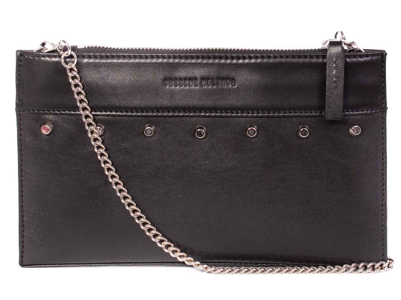 Clutch Studded Handbag in Black by Sherene Melinda - SHERENE MELINDA