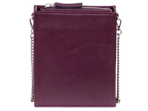 Messenger Studded Handbag in Deep Purple by Sherene Melinda back
