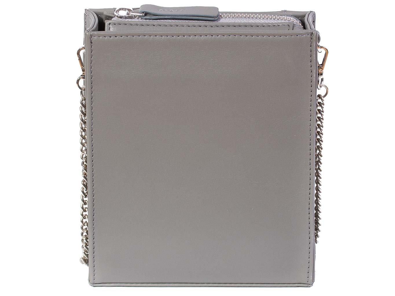 Messenger Springbok Handbag in Slate Grey with a stripe feature by Sherene Melinda back