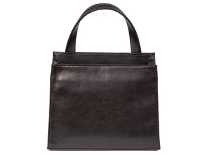 Top Handle Studded Handbag in Black by Sherene Melinda back
