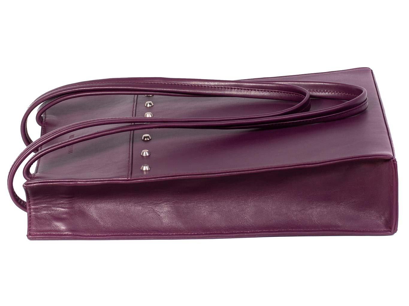 Tote Studded Handbag in Deep Purple by Sherene Melinda side