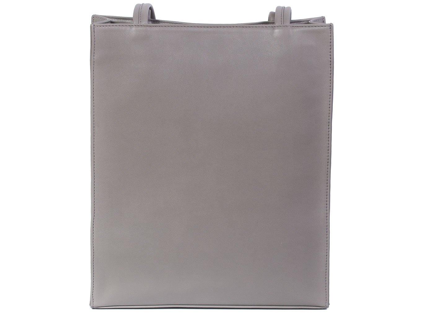 Tote Springbok Handbag in Slate Grey with a stripe feature by Sherene Melinda back