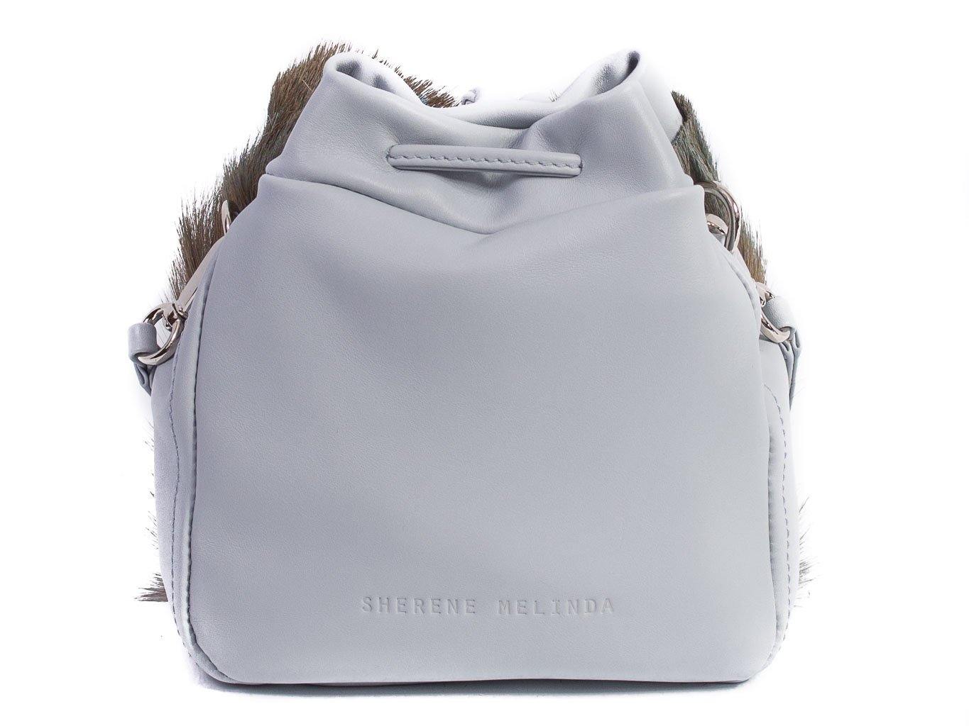 Baby Blue Lou Lou Pouch with a stripe - SHERENE MELINDA