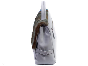 sherene melinda springbok hair-on-hide baby blue leather smith tote bag Stripe side