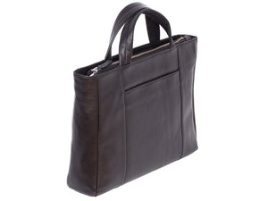 Tote Springbok Handbag in Black by Sherene Melinda Side Angle Back