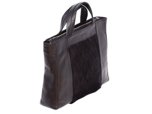 Tote Springbok Handbag in Black by Sherene Melinda Side Angle Front