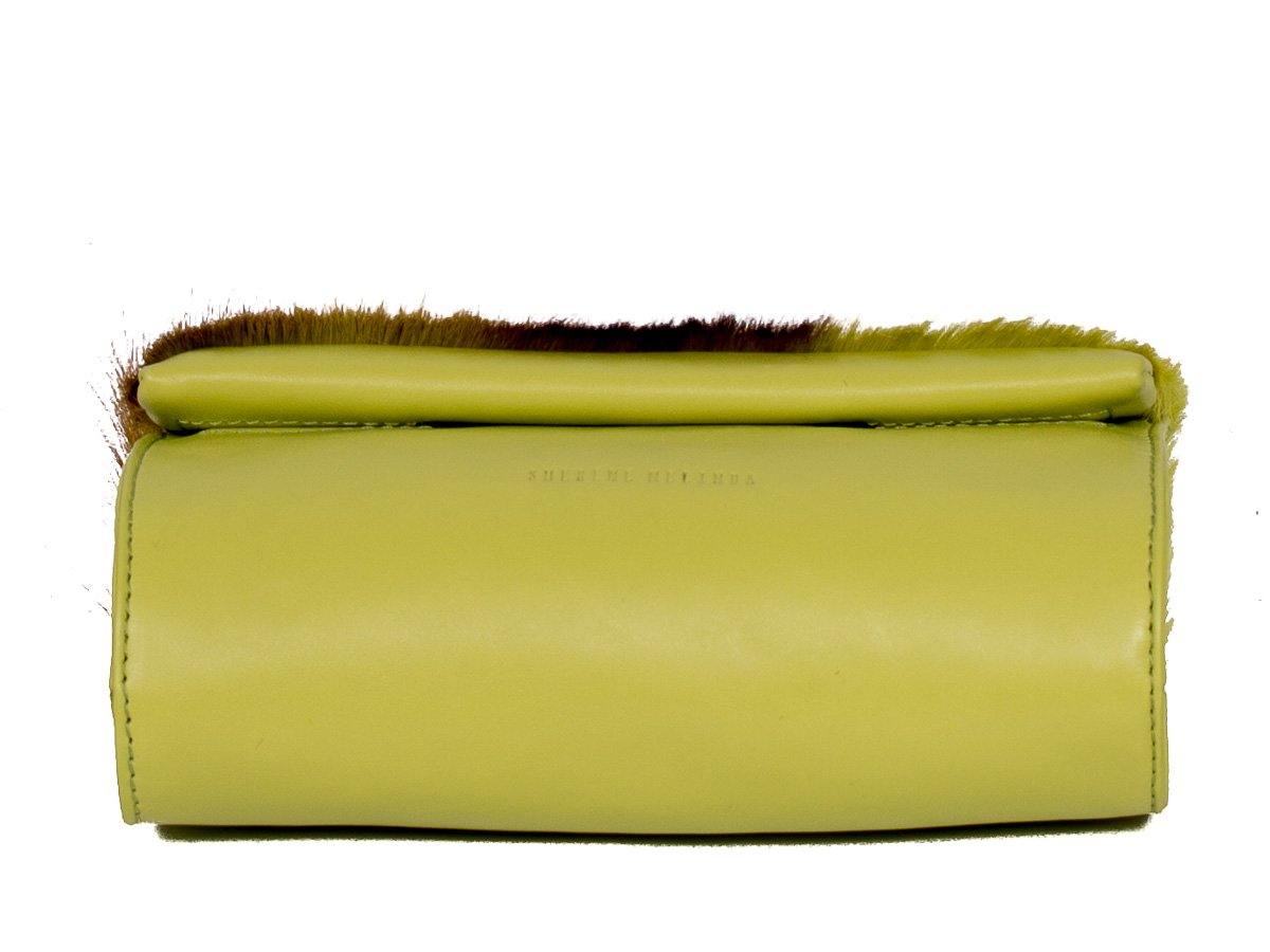 Mini Springbok Handbag in Citrus Green with a Stripe by Sherene Melinda Bottom