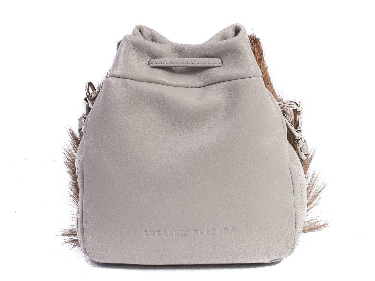 sherene melinda springbok hair-on-hide earth leather pouch bag back