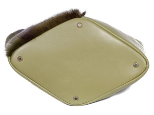 Hobo Springbok Handbag in Military Green with a Stripe by Sherene Melinda Stripe Bottom