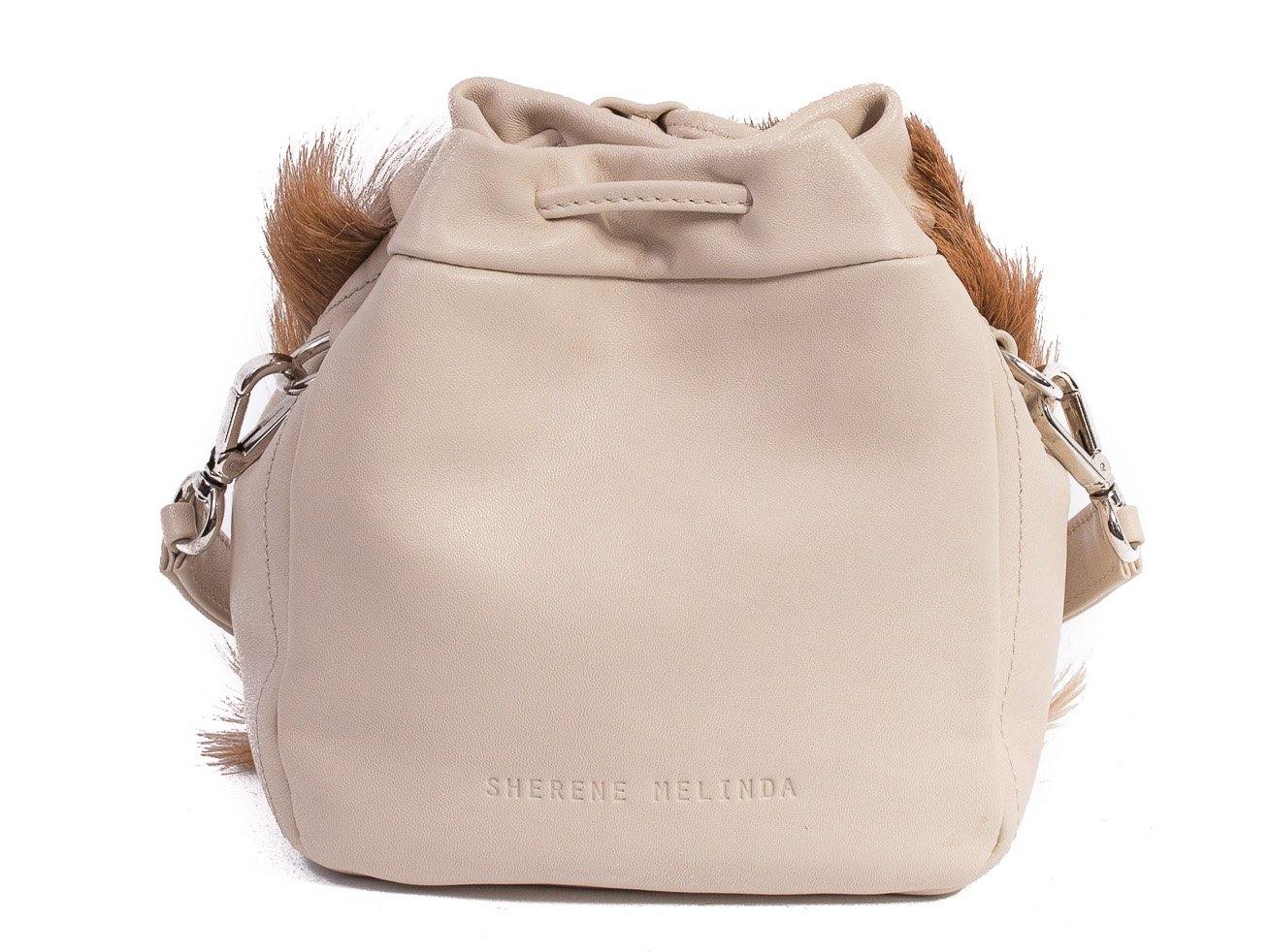 sherene melinda springbok hair-on-hide natural leather pouch bag back