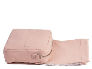 sherene melinda springbok hair-on-hide nude leather shoulder bag Stripe open