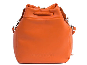 sherene melinda springbok hair-on-hide orange leather pouch bag back