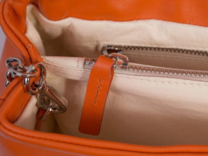 sherene melinda springbok hair-on-hide orange leather smith tote bag inside