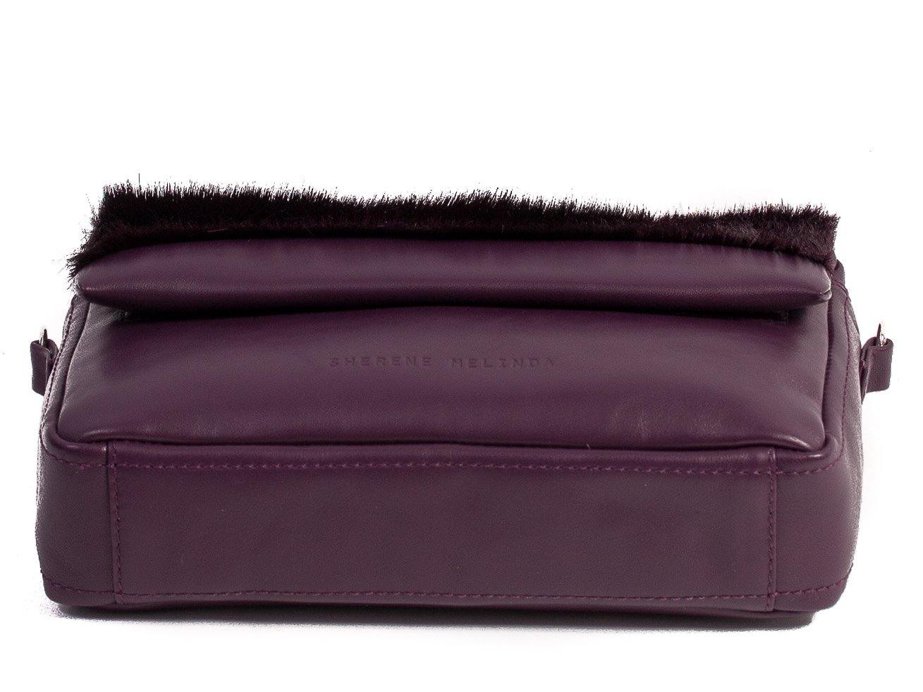 sherene melinda springbok hair-on-hide plum leather shoulder bag Stripe bottom