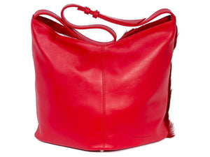 Hobo Springbok Handbag in Red with a Fan by Sherene Melinda Fan Back