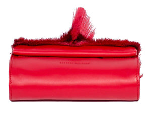 Mini Springbok Handbag in Red with a Fan by Sherene Melinda Bottom