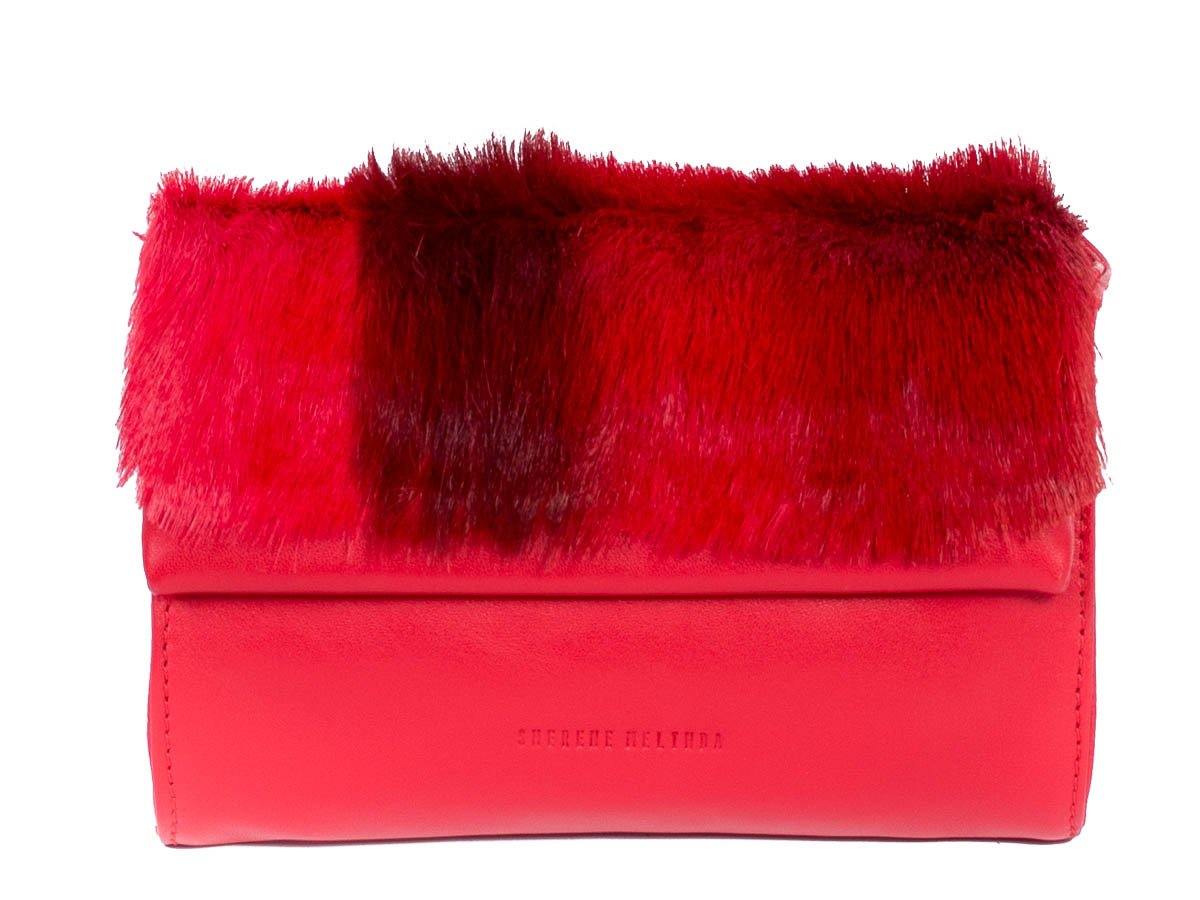 Mini Springbok Handbag in Red with a Stripe by Sherene Melinda Front