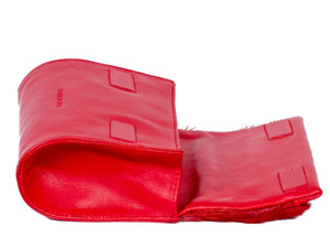 Mini Springbok Handbag in Red with a Stripe by Sherene Melinda Open