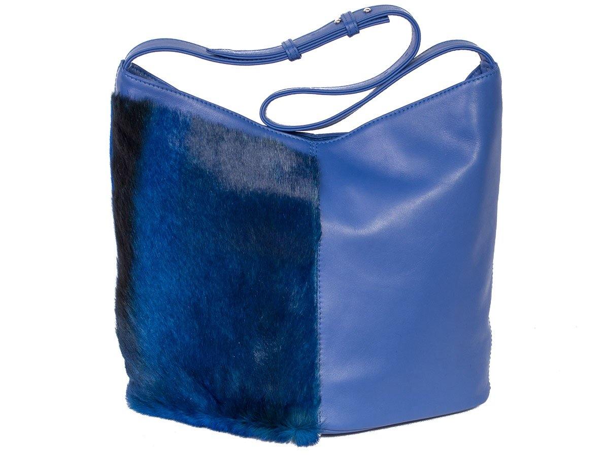 Hobo Springbok Handbag in Royal Blue with a Stripe by Sherene Melinda Stripe Front