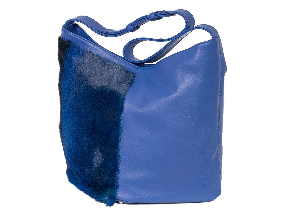 Hobo Springbok Handbag in Royal Blue with a Stripe by Sherene Melinda Stripe Front Right