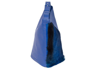 Hobo Springbok Handbag in Royal Blue with a Stripe by Sherene Melinda Stripe Side