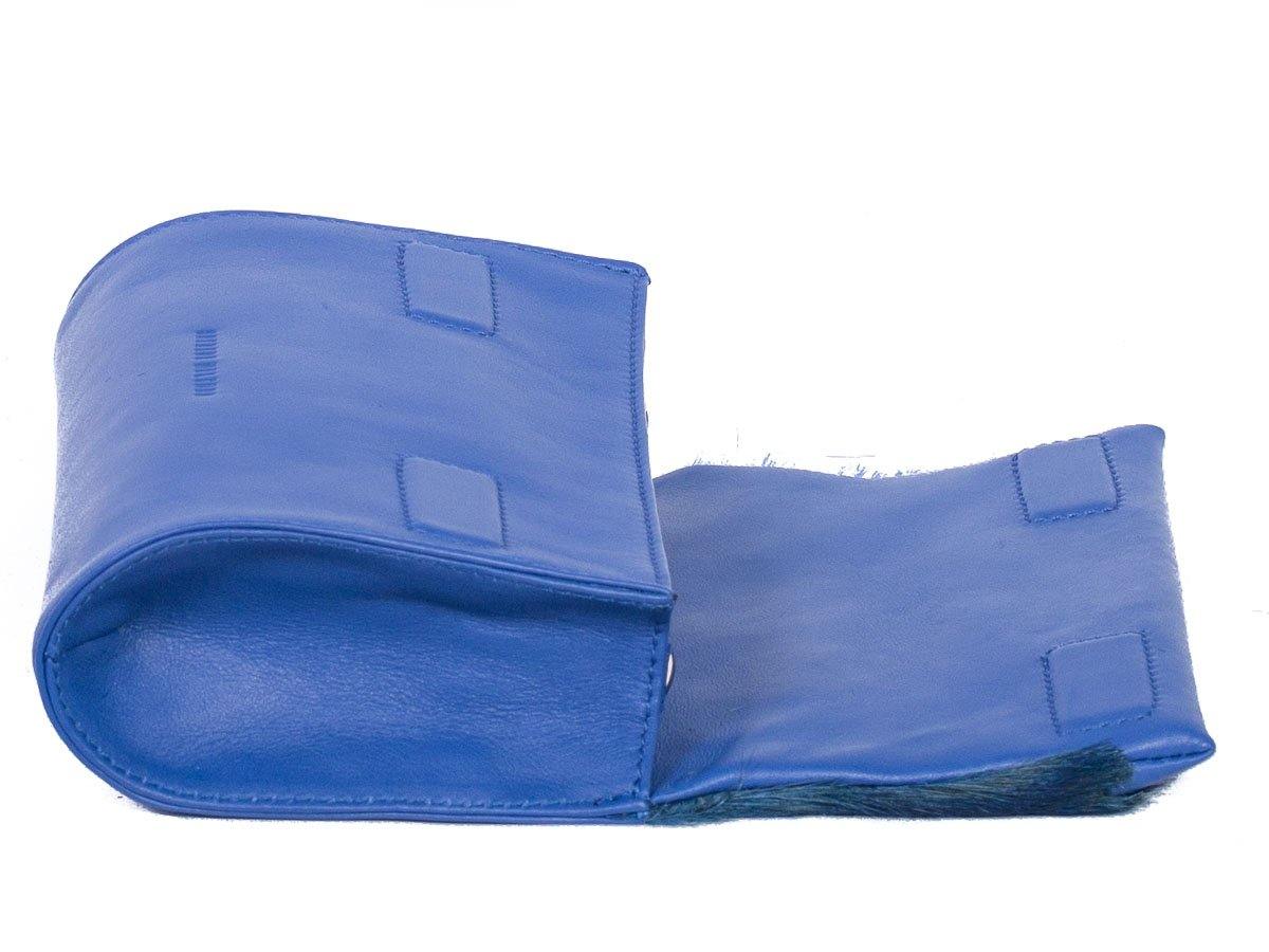 Mini Springbok Handbag in Royal Blue with a Stripe by Sherene Melinda Open