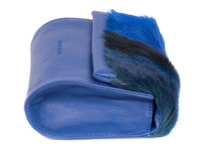 Mini Springbok Handbag in Royal Blue with a Stripe by Sherene Melinda Side