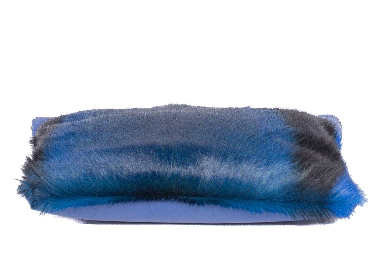 Royal blue hotsell faux fur pillow