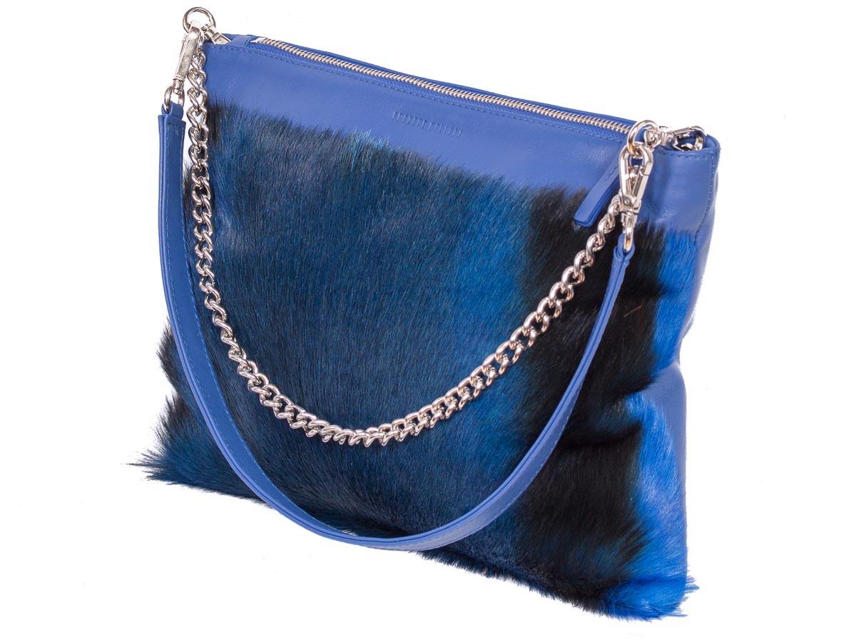 Multiway Springbok Handbag in Royal Blue with a Stripe by Sherene Melinda Side Angle Strap