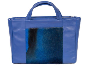 Tote Springbok Handbag in Royal Blue with a Stripe by Sherene Melinda Front