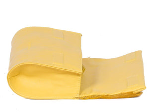 Mini Springbok Handbag in Yellow with a Stripe by Sherene Melinda Open