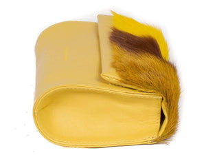 Mini Springbok Handbag in Yellow with a Stripe by Sherene Melinda Side