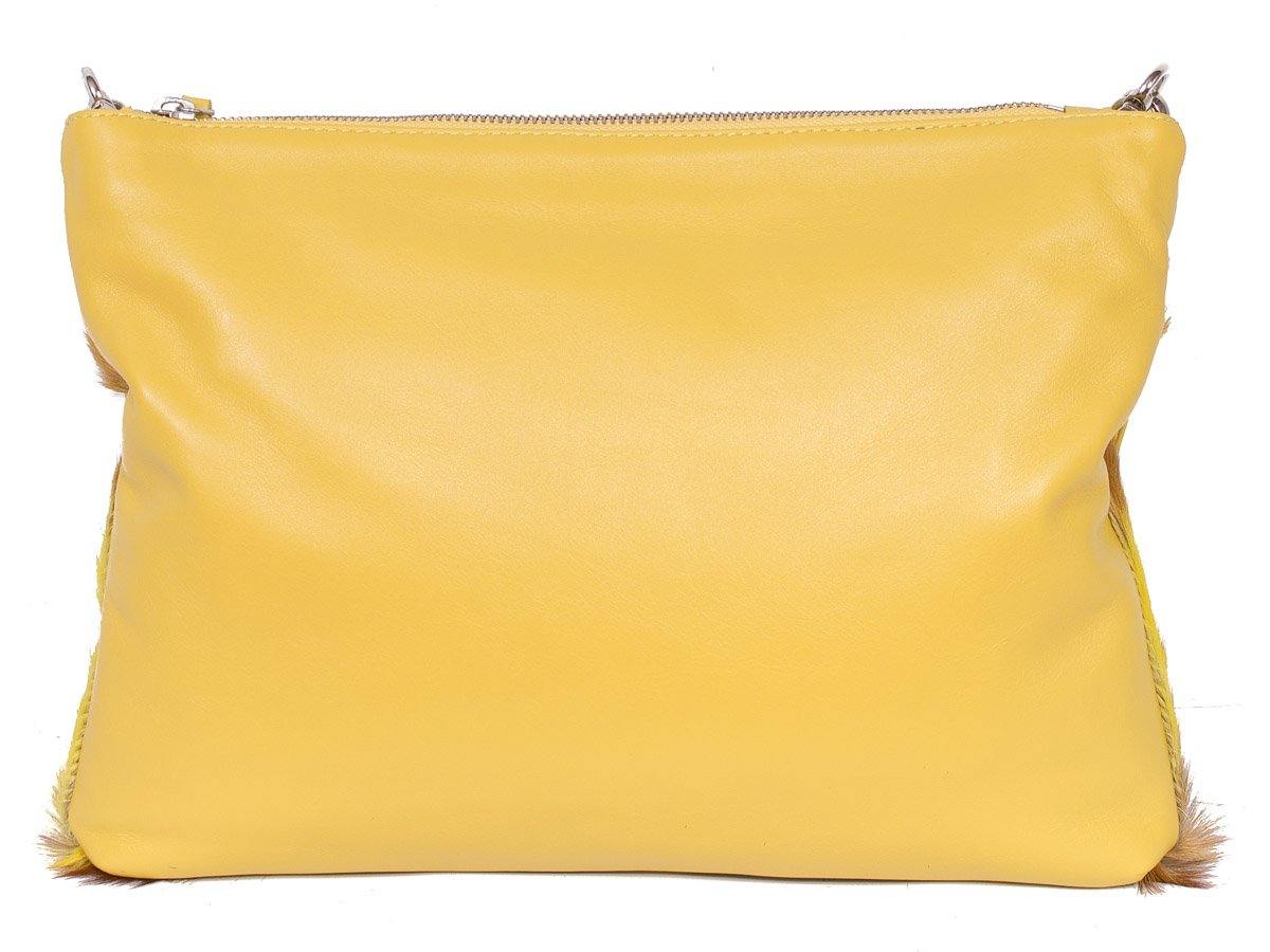 Multiway Springbok Handbag in Yellow with a Fan by Sherene Melinda Back