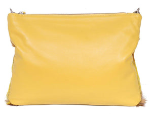 Multiway Springbok Handbag in Yellow with a Fan by Sherene Melinda Back