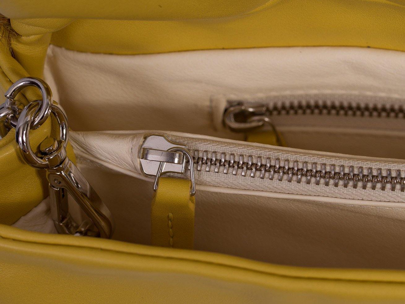 sherene melinda springbok hair-on-hide yellow leather smith tote bag inside